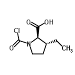 CAS 登录号：104561-26-4， (3R)-1-(氯甲酰基)-3-乙基-D-脯氨酸