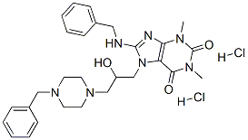CAS#: 105319-52-6, 8-(Benzylamino)-7-[3-(4-Benzylpiperazin-1-Yl)-2-Hydroxypropyl]-1,3-Dimethylpurine-2,6-Dione Dihydrochloride