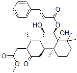 CAS 登录号：105389-29-5， [(1R,2S,4aS,4bR,8aR,9R,10R,10aS)-8a,10-二羟基-2-(2-甲氧基-2-氧代乙基)-1,4b,8,8-四甲基-3-氧代-1,2,4,4a,5,6,7,9,10,10a-十氢菲-9-基] (E)-3-苯基丙-2-烯酸酯