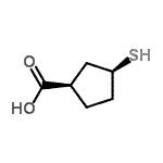 CAS 登录号：105676-05-9， (1R,3S)-3-硫基环戊烷羧酸