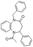 CAS#: 105931-88-2, 1-Acetyl-2-Phenyl-5-(Phenylmethyl)-2,3-Dihydro-1,5-Benzodiazepin-4-One
