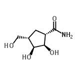 CAS 登录号：105967-08-6， (1S,2R,3S,4S)-2,3-二羟基-4-(羟基甲基)环戊烷甲酰胺