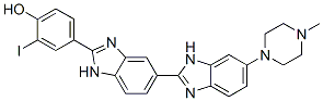 CAS 登录号：106050-84-4， (4E)-2-碘-4-[5-[6-(4-甲基哌嗪-1-基)-1H-苯并咪唑-2-基]-1,3-二氢苯并咪唑-2-亚基]环己-2,5-二烯-1-酮