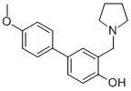 CAS 登录号:106609-37-4, 4-(4-甲氧基苯基)-2-(吡咯烷-1-基甲基)苯酚