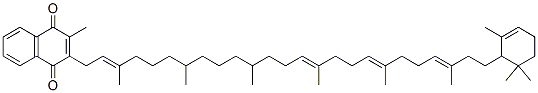 CAS 登录号：106611-74-9， 2-[(2E,14E,18E,22E)-3,7,11,15,19,23-六甲基-25-(2,6,6-三甲基-1-环己-2-烯基)二十五-2,14,18,22-四烯基]-3-甲基萘-1,4-二酮