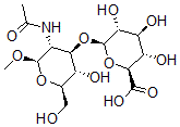 CAS 登录号：106759-09-5， (2S,3S,4S,5R,6R)-6-[(2R,3S,4R,5R,6R)-5-乙酰氨基-3-羟基-2-(羟基甲基)-6-甲氧基四氢吡喃-4-基]氧基-3,4,5-三羟基四氢吡喃-2-羧酸