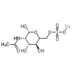 CAS 登录号：108321-79-5， 钠(5Xi)-2-乙酰氨基-2-脱氧-6-O-磺酸-beta-D-来苏-吡喃己糖