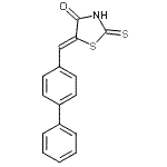 CAS 登录号：110932-40-6， (5Z)-5-(4-联苯基甲基烯)-2-硫代-1,3-噻唑烷-4-酮