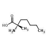 CAS 登录号：114923-78-3， (2S)-2-氨基-2-甲基庚酸
