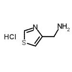 CAS 登录号：117043-86-4， 1-(1,3-噻唑-4-基)甲胺盐酸盐(1:1)