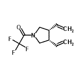 CAS 登录号：120568-87-8， 1-[(3R,4S)-3,4-二乙烯基-1-吡咯烷基]-2,2,2-三氟乙烷酮