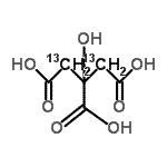 CAS 登录号：121633-50-9， 2-羟基-1,2,3-(1,3-<sup>13</sup>C<sub>2</sub>)丙烷三羧酸
