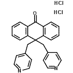 CAS 登录号:122955-42-4, 10,10-二(4-吡啶基甲基)-9(10H)-蒽酮二盐酸盐