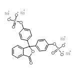 CAS 登录号:123334-09-8, 四钠(3-氧代-1,3-二氢-2-苯并呋喃-1,1-二基)二-4,1-亚苯基二(磷酸酯)