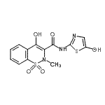CAS 登录号：130262-92-9， 4-羟基-N-[5-(羟基甲基)-1,3-噻唑-2-基]-2-甲基-2H-1,2-苯并噻嗪-3-甲酰胺1,1-二氧化物
