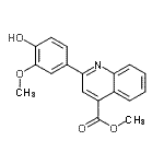 CAS 登录号：133676-10-5， 甲基2-(4-羟基-3-甲氧基苯基)-4-喹啉羧酸酯