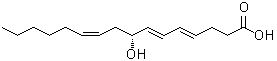 CAS 登录号：135271-51-1， (4E,6E,8R,10Z)-8-羟基-4,6,10-十六碳三烯酸