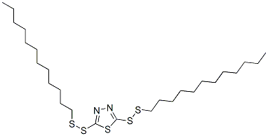 CAS 登录号：13539-12-3， 2,5-二(十二烷基二硫代)-1,3,4-噻二唑