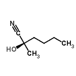 CAS 登录号：135415-89-3， (2R)-2-羟基-2-甲基己腈