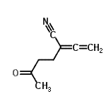 CAS 登录号：137039-72-6， 2-乙烯亚基-5-氧代己腈