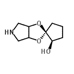 CAS 登录号：137157-11-0， (2R)-四氢-3A'h-螺[环戊烷-1,2'-[1,3]二氧杂环戊并[4,5-c]吡咯]-2-醇