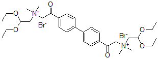 CAS 登录号:13717-24-3, alpha,alpha-二(二甲基铵乙醛二乙基缩醛)-4,4-二乙酰基联苯二溴化物