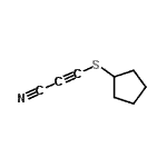CAS 登录号：137198-81-3， 3-(环戊基硫基)-2-丙炔腈