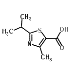 CAS 登录号：137267-29-9， 2-异丙基-4-甲基-1,3-噻唑-5-羧酸