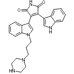 CAS 登录号：137592-47-3， 3-(1H-吲哚-3-基)-4-{1-[3-(1-哌嗪基)丙基]-1H-吲哚-3-基}-1H-吡咯-2,5-二酮
