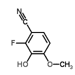 CAS 登录号：137747-50-3， 2-氟-3-羟基-4-甲氧基苯甲腈