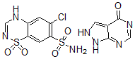 CAS 登录号：138230-25-8， 6-氯-2H-1,2,4-苯并噻二嗪-7-磺酰胺1,1-二氧化物与1,5-二氢-4H-吡唑并(3,4-d)嘧啶-4-酮的混合物