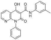 CAS 登录号:138304-95-7, 2-羟基-N-(3-甲基苯基)-4-氧代-1-苯基-1,8-萘啶-3-甲酰胺