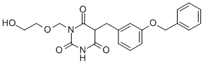CAS 登录号：138660-09-0， 1-(2-羟基乙氧基甲基)-3-[[3-(苯基甲氧基)苯基]甲基]-1,3-二嗪农-2,4,6-三酮