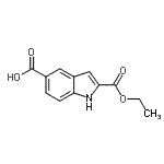 CAS 登录号：138731-14-3， 2-(乙氧羰基)-1H-吲哚-5-羧酸