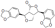 CAS 登录号：139402-21-4， (1R,3aS,4R,6aR)-4-(1,3-苯并二氧戊环-4-基)-1-(1,3-苯并二氧戊环-5-基)-3,3a,4,6a-四氢-1H-呋喃并[3,4-c]呋喃-6-酮