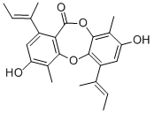 CAS#: 139959-71-0, 1,7-Bis[(Z)-But-2-En-2-Yl]-3,9-Dihydroxy-4,10-Dimethylbenzo[c][1,5]Benzodioxepin-6-One