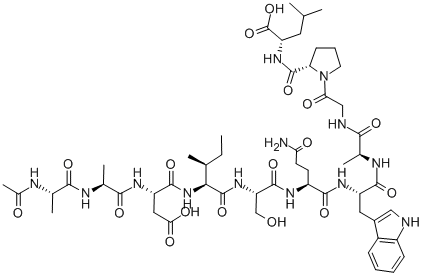 CAS#: 140158-49-2, N-(1-(N-(N-(N-(N2-(N-(N-(N-(N-(N-Acetyl-L-alanyl)-L-alanyl)-L-alpha-aspartyl)-L-isoleucyl)-L-seryl)-L-glutaminyl)-L-tryptophyl)-L-alanyl)glycyl)-L-prolyl)-L-Leucine