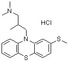 CAS 登录号:14056-64-5, N,N,beta-三甲基-2-(甲硫基)-10H-吩噻嗪-10-丙胺单盐酸盐