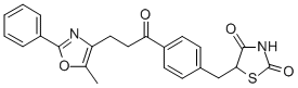 CAS#: 141200-24-0, 5-[[4-[3-(5-Methyl-2-Phenyl-1,3-Oxazol-4-Yl)Propanoyl]Phenyl]Methyl]-1,3-Thiazolidine-2,4-Dione