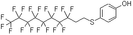 CAS 登录号：142623-70-9， 4-[(3,3,4,4,5,5,6,6,7,7,8,8,9,9,10,10,10-十七氟癸基)硫基]苯酚