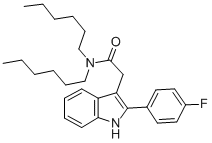 CAS 登录号：142720-24-9， 2-[2-(4-氟苯基)-1H-吲哚-3-基]-N,N-二己基乙酰胺