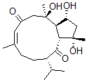 CAS 登录号：142750-40-1， (1R,2R,5Z,9S,11R,12S,14R)-2,12,14-三羟基-2,6,12-三甲基-9-丙-2-基双环[9.3.0]十四碳-5-烯-4,10-二酮