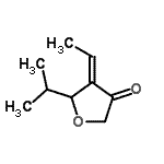 CAS 登录号：143250-42-4， (4E)-4-亚乙基-5-异丙基二氢-3(2H)-呋喃酮