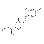 CAS 登录号：14337-54-3， 2-[(3,5-二溴-2-吡啶基)偶氮]-5-(二乙基氨基)苯酚