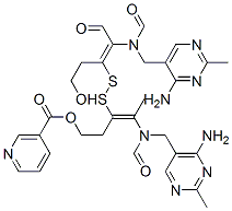 CAS 登录号：144722-72-5， [(Z)-4-[甲酰基-[(2-甲基-4-氧代-3H-嘧啶-5-基)甲基]氨基]-3-[(E)-2-[甲酰基-[(2-甲基-4-氧代-3H-嘧啶-5-基)甲基]氨基]-5-(吡啶-3-羰基氧基)戊-2-烯-3-基]二硫基戊-3-烯基]吡啶-3-羧酸酯