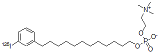 CAS 登录号:144796-42-9, 2-((羟基((12-(3-(碘-125I)苯基)十二烷基)氧基)亚膦酰)氧基)-N,N,N-三甲基-乙铵氢氧化物内盐
