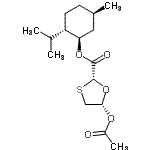 CAS 登录号:147126-65-6, (1R,2S,5R)-2-异丙基-5-甲基环己基(2R,5S)-5-乙酰氧基-1,3-恶噻戊环-2-羧酸酯