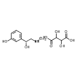 CAS 登录号：14787-58-7， 3-[(1R)-1-羟基-2-(甲基氨基)乙基]苯酚2,3-二羟基琥珀酸盐(1:1)