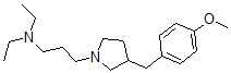CAS 登录号：150627-13-7， N,N-二乙基-3-[3-[(4-甲氧基苯基)甲基]吡咯烷-1-基]丙-1-胺