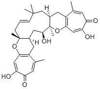 CAS 登录号:151803-45-1, (6aR*,8E,11aS*,18aR*,19R*,20aR*)-6a,7,10,11,11a,18a,19,20,20a,21-十氢-4,16,19-三羟基-1,6a,10,13,18a-六甲基-3H-二环庚并(e,e')环十一烷(1,2-b:5,6-b')二吡喃-3,15(12H)-二酮
